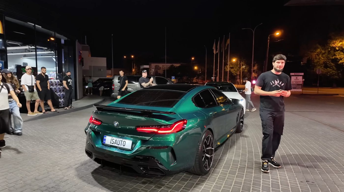 IsAuto — BMW M8 Gran Coupe, green, night